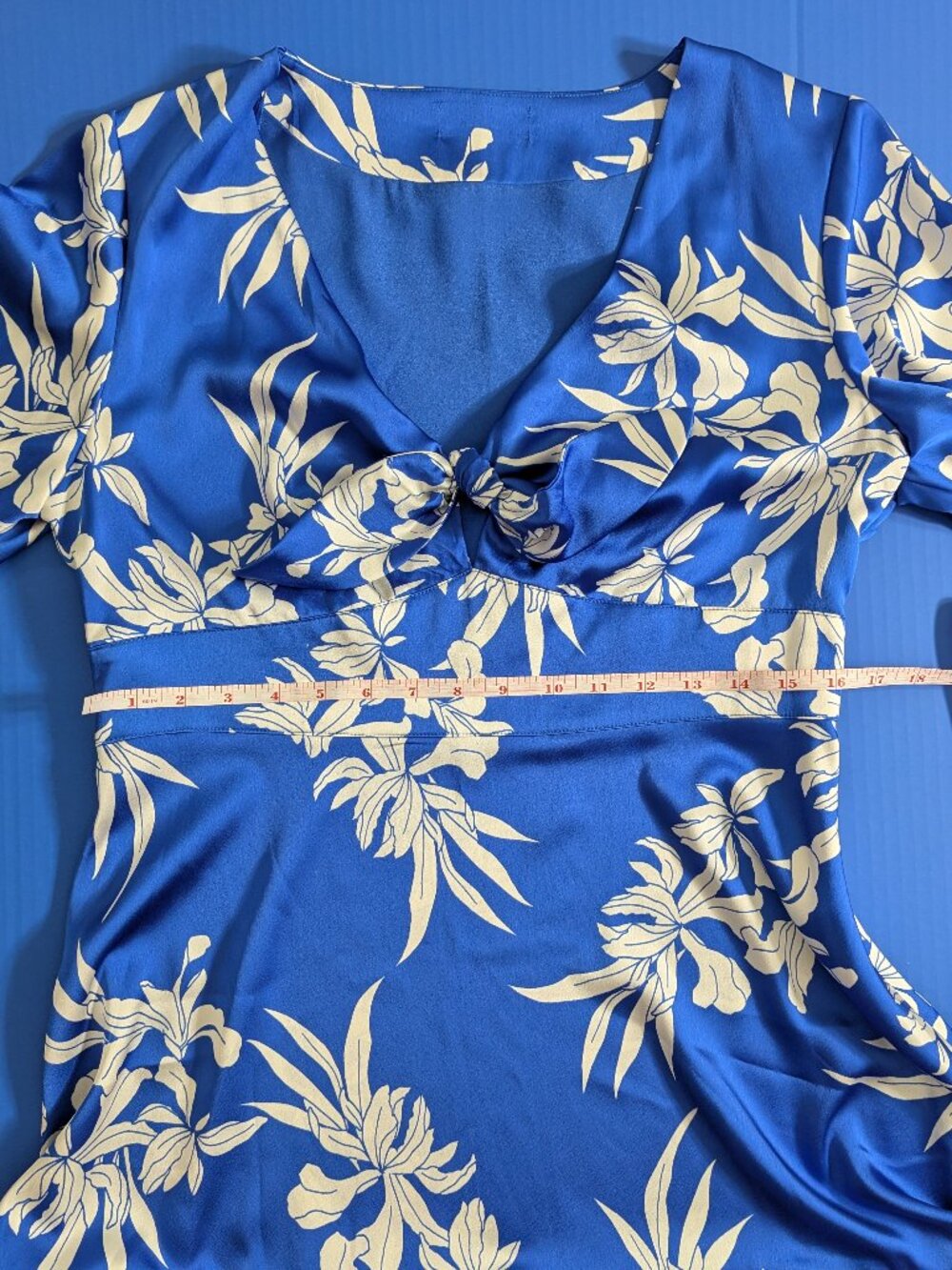 ALEXIS x Target Blue Floral Tie-Front High-Low Dress Size M - Picture 7 of 16